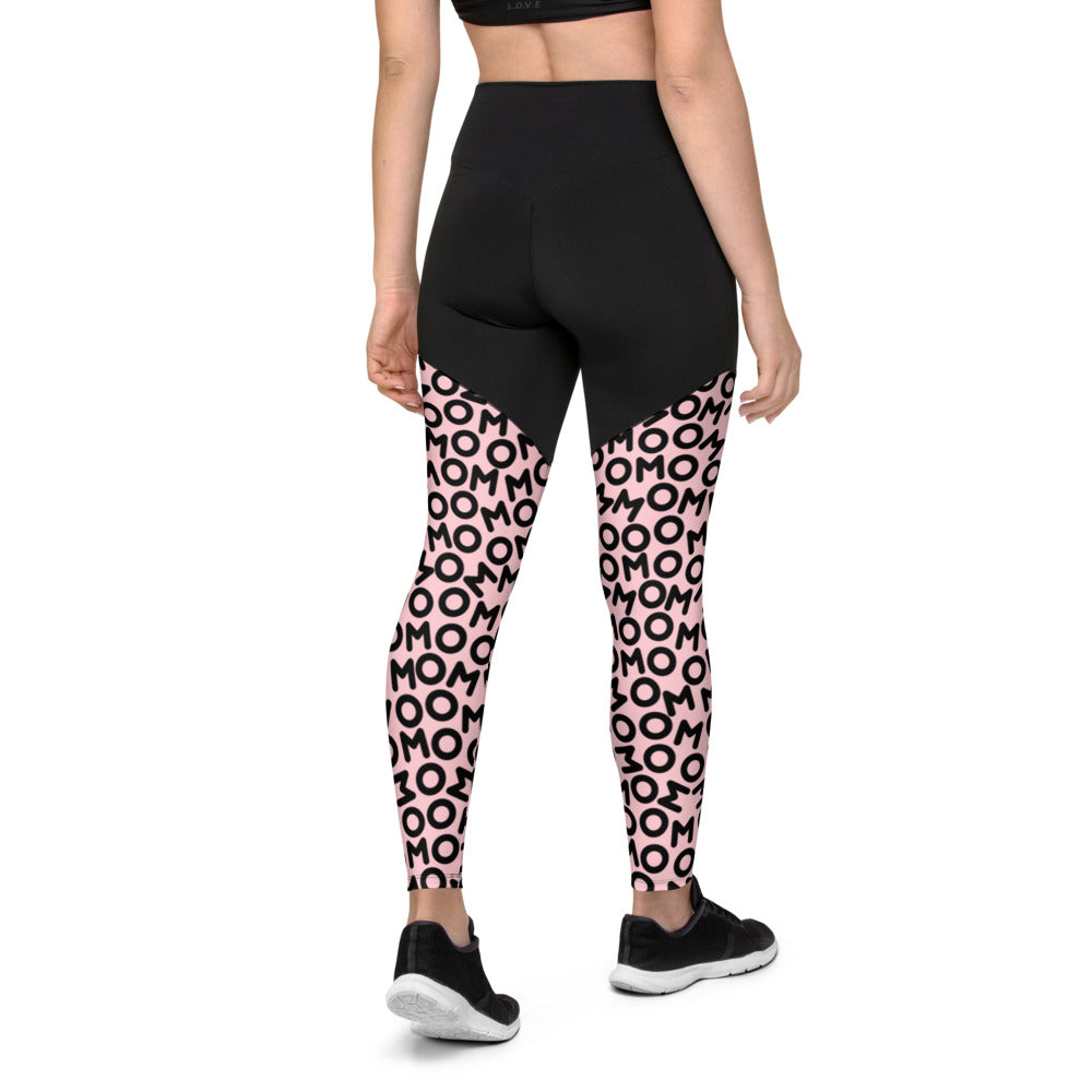 Volleyball Leggings for Women. Volleyball Love Pattern Printed